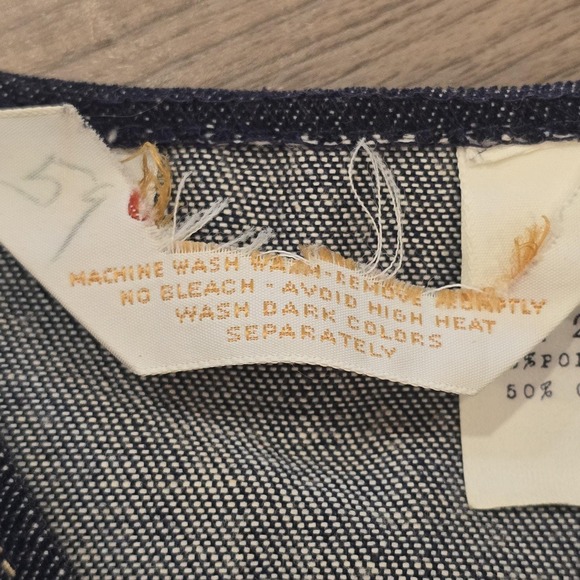 Vintage Kids Girls Boys Denim Blue Jean Vest Cowboy Cowgirl Western Costume Sz 4 - Picture 5 of 6